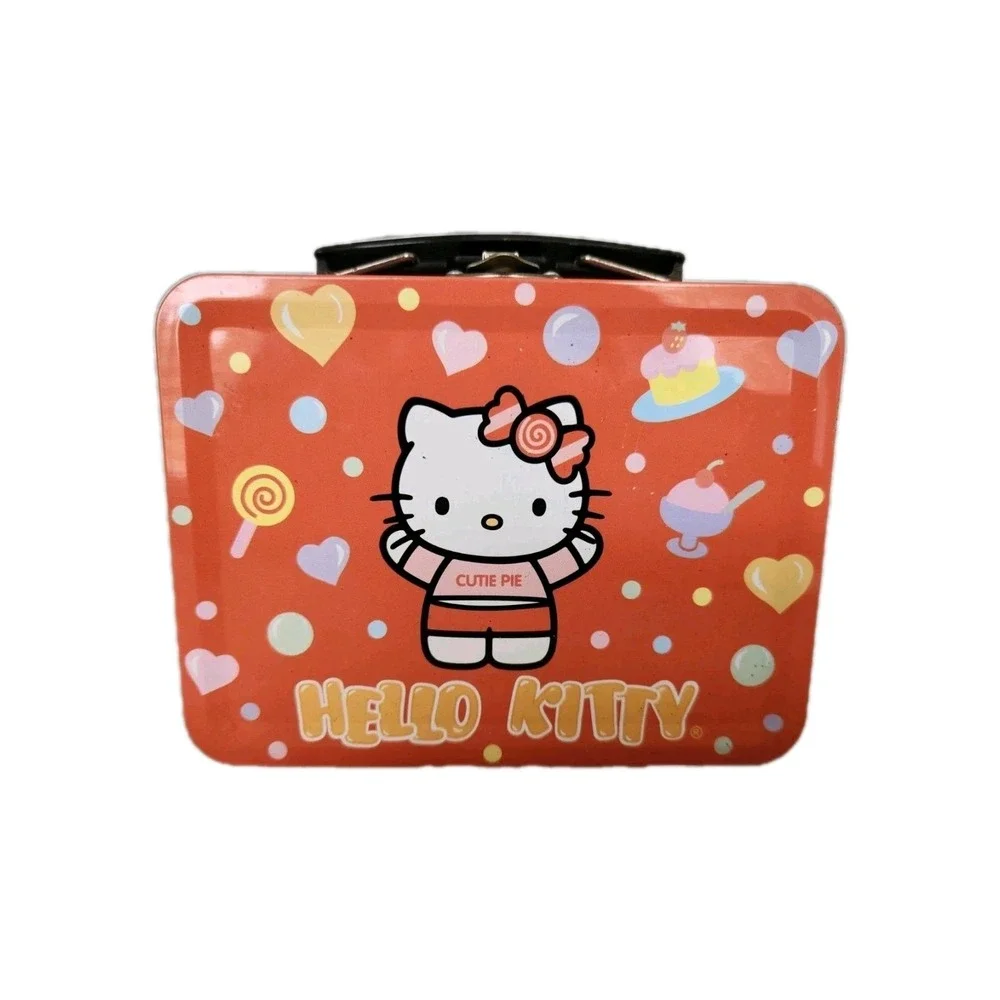 53 Pcs VTG Sanrio Hello Kitty V-Day Lunchbox Tin + Cards & 10 Merchandise Tags